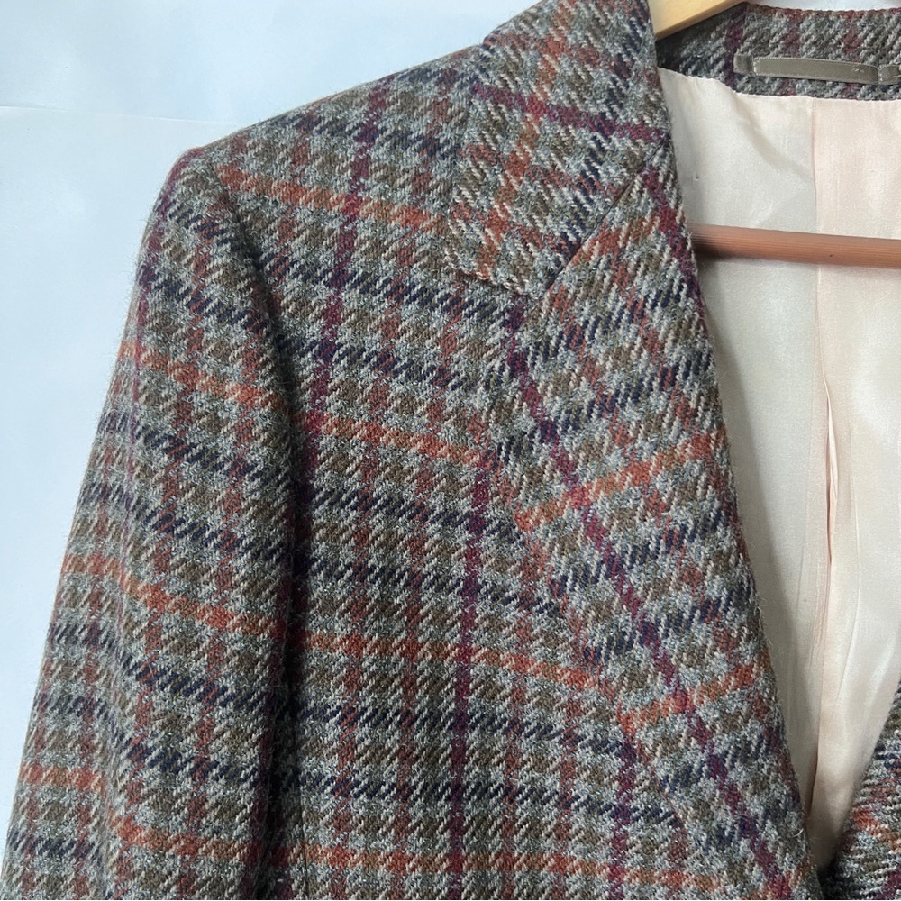 Aquascutum London Vintage Women’s 100% Wool Plaid Blazer, Like New, Size 4 - Picture 2 of 16